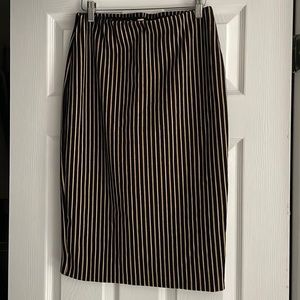 Fall striped pencil skirt